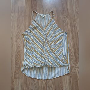 Market & Spruce Yellow, White, And Blue Striped Camisole